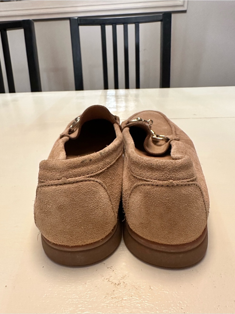 Elizabetta Tan Suede Horsebit Loafers for Women made in Spain - Picture 4 of 8